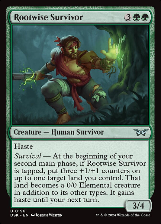 MTG Card Title: Rootwise Survivor DSK/196
