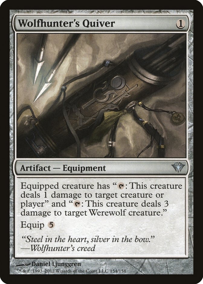 MTG Card Title: Wolfhunter's Quiver DKA/154