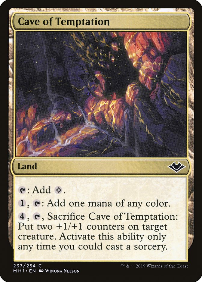 MTG Card Title: Cave of Temptation MH1/237