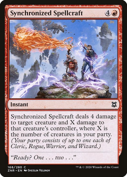 MTG Card Title: Synchronized Spellcraft ZNR/168