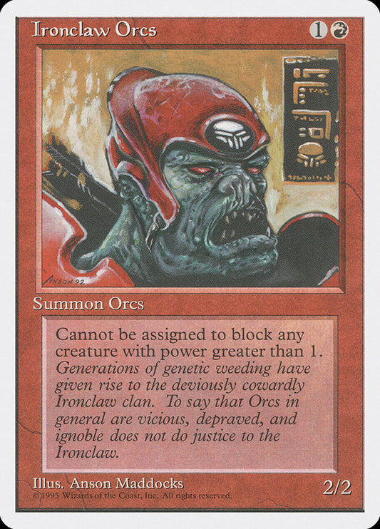 MTG Card Title: Ironclaw Orcs 4ED/206