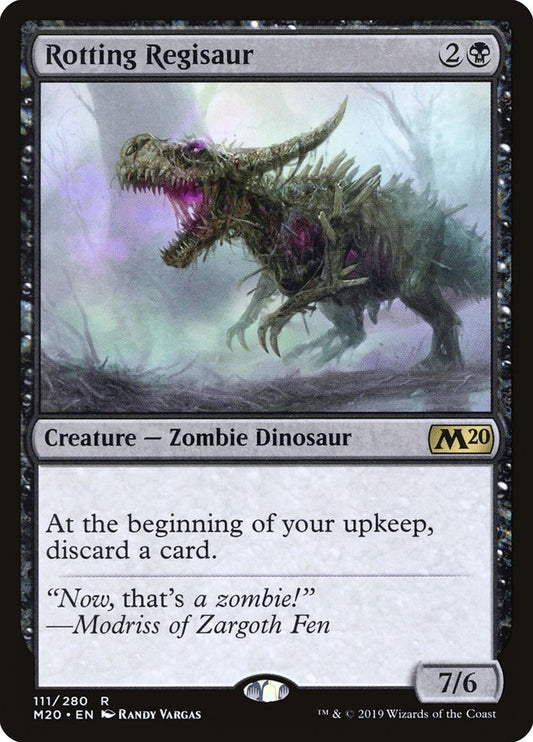 MTG Card Title: Rotting Regisaur M20/111
