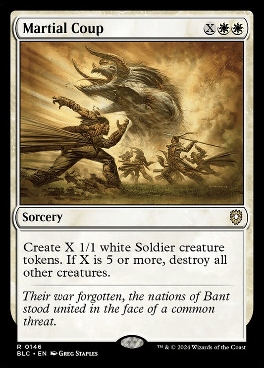 MTG Card Title: Martial Coup BLC/146