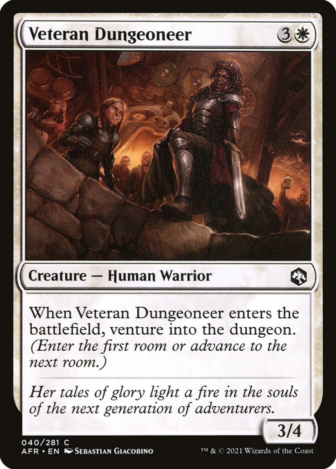 MTG Card Title: Veteran Dungeoneer AFR/40