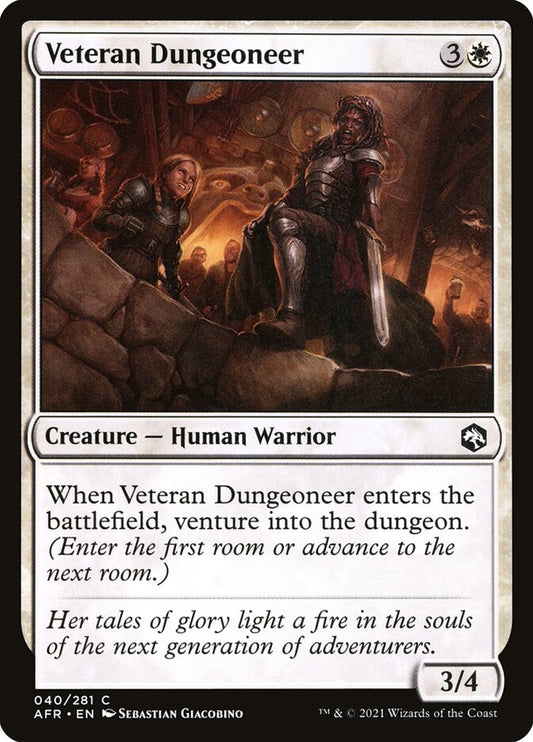 MTG Card Title: Veteran Dungeoneer AFR/40
