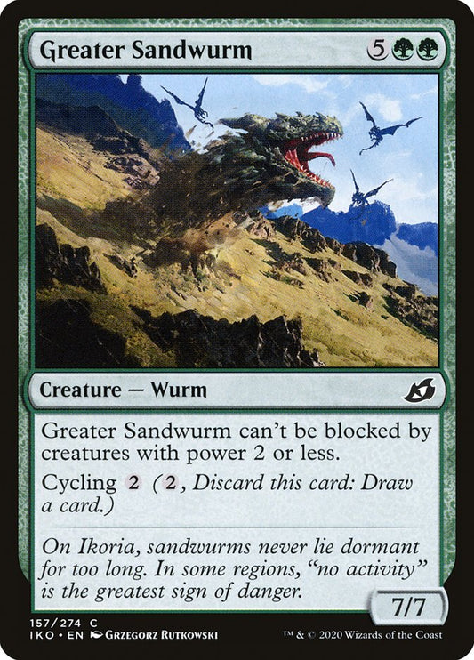 MTG Card Title: Greater Sandwurm IKO/157
