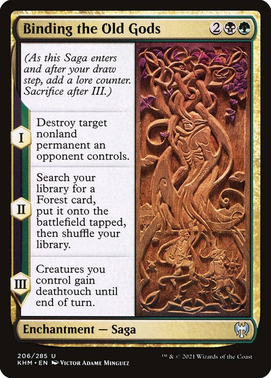 MTG Card Title: Binding the Old Gods KHM/206