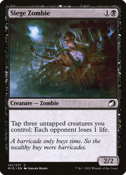 MTG Card Title: Siege Zombie MID/121
