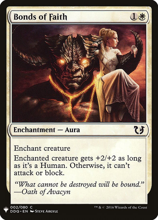 MTG Card Title: Bonds of Faith PLST/DDQ-2