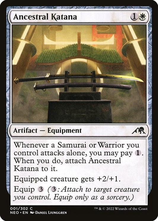 MTG Card Title: Ancestral Katana NEO/1