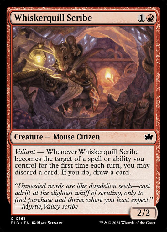 MTG Card Title: Whiskerquill Scribe BLB/161