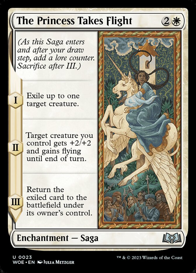MTG Card Title: The Princess Takes Flight WOE/23