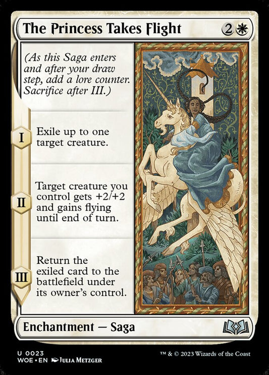 MTG Card Title: The Princess Takes Flight WOE/23