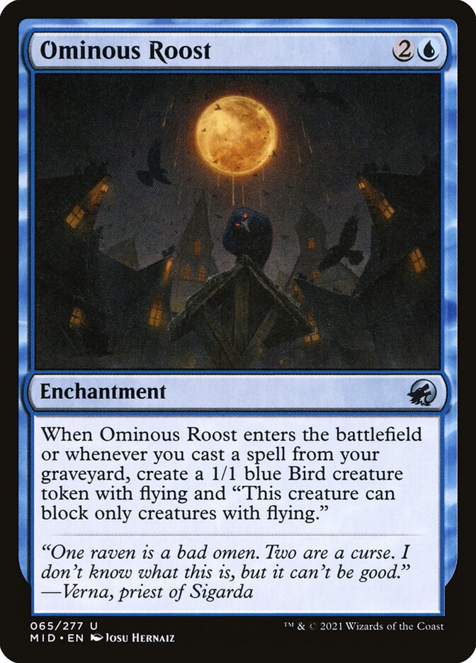 MTG Card Title: Ominous Roost MID/65