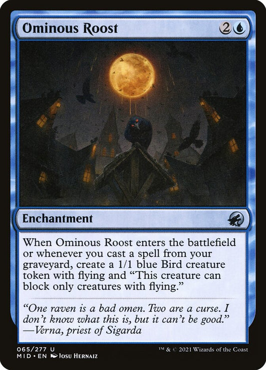 MTG Card Title: Ominous Roost MID/65