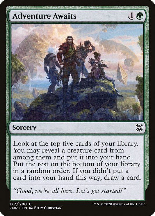 MTG Card Title: Adventure Awaits ZNR/177