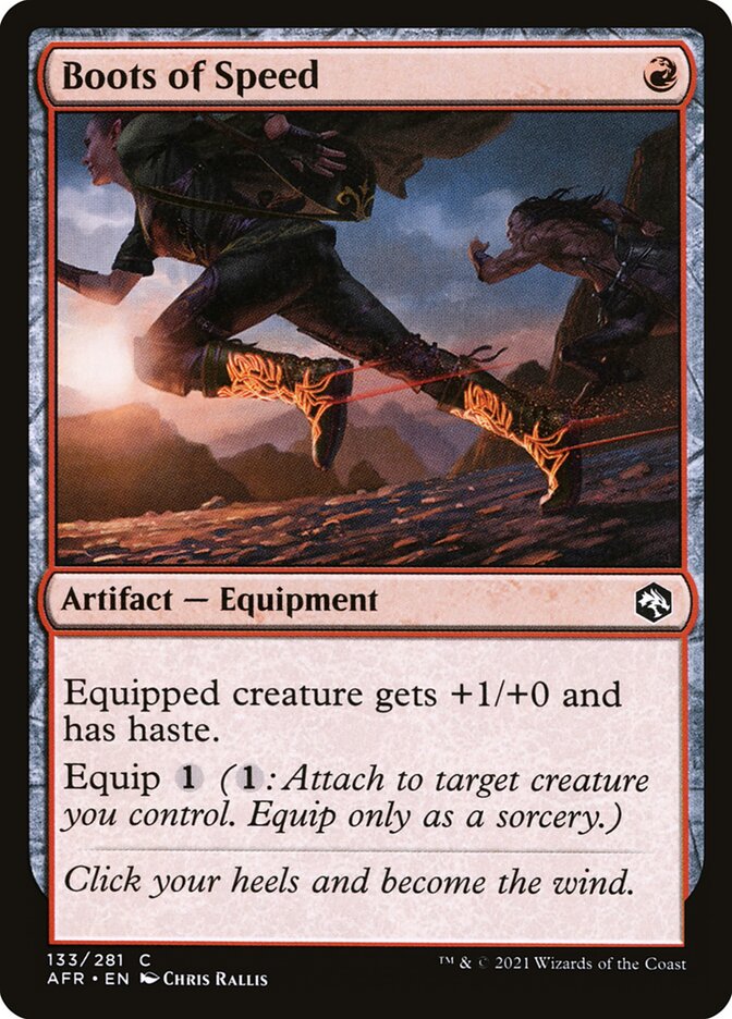MTG Card Title: Boots of Speed AFR/133
