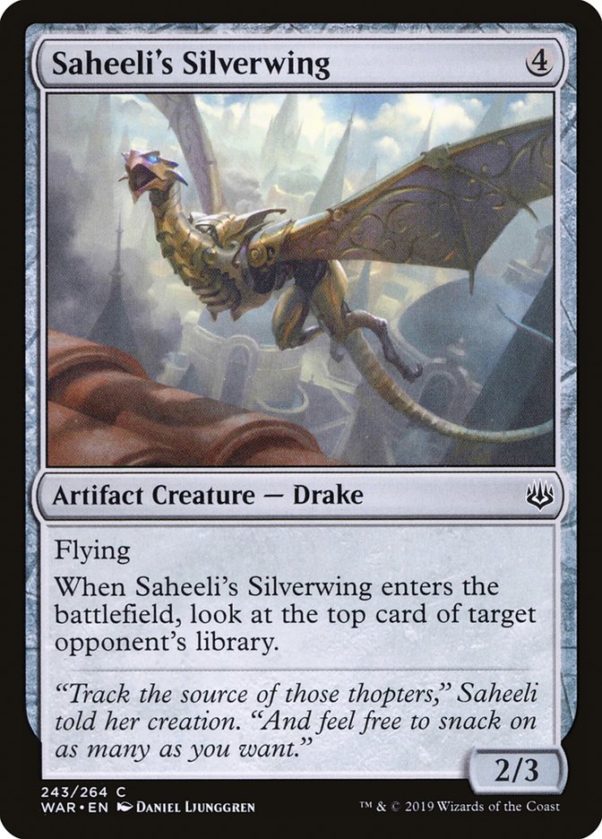 MTG Card Title: Saheeli's Silverwing WAR/243