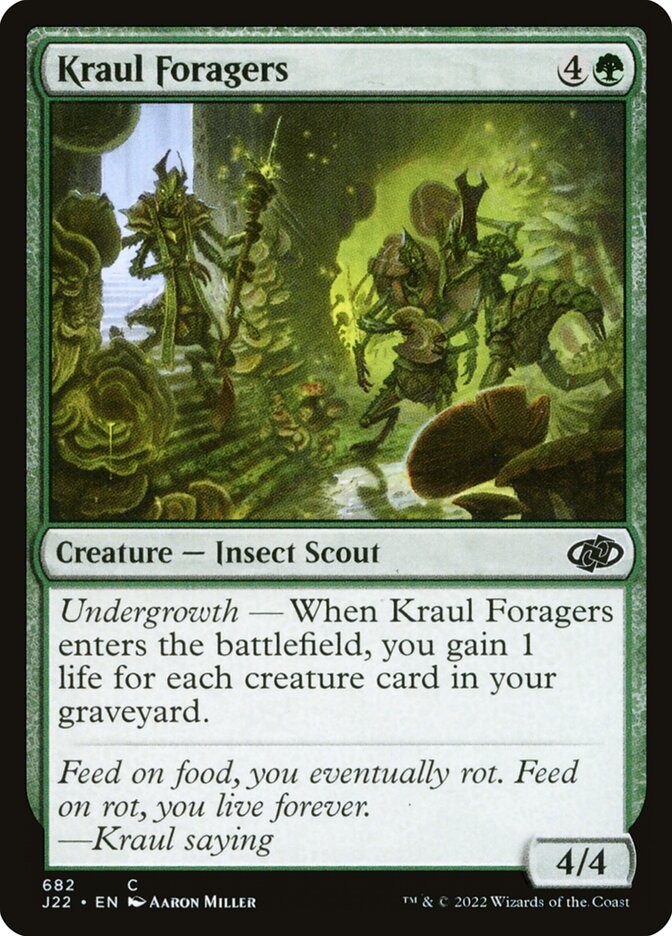 MTG Card Title: Kraul Foragers J22/682