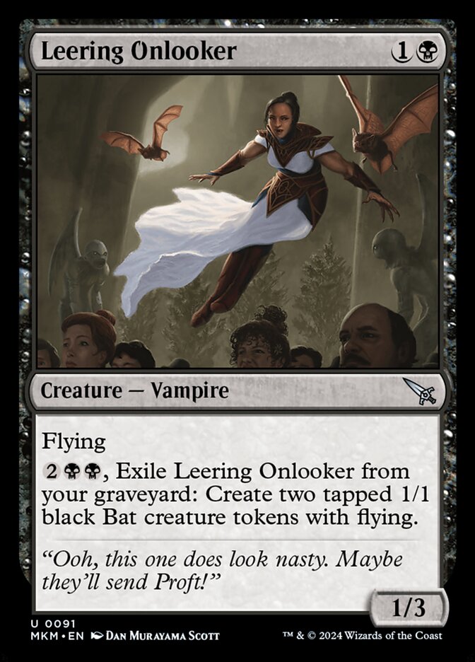 MTG Card Title: Leering Onlooker MKM/91