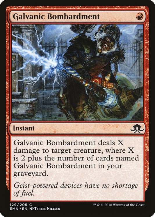 MTG Card Title: Galvanic Bombardment EMN/129