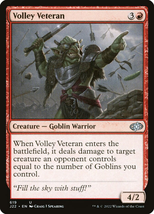 MTG Card Title: Volley Veteran J22/619