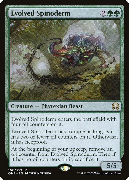 MTG Card Title: Evolved Spinoderm ONE/166
