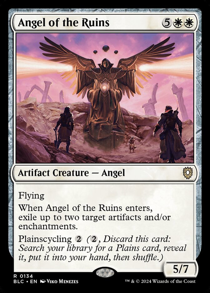 MTG Card Title: Angel of the Ruins BLC/134