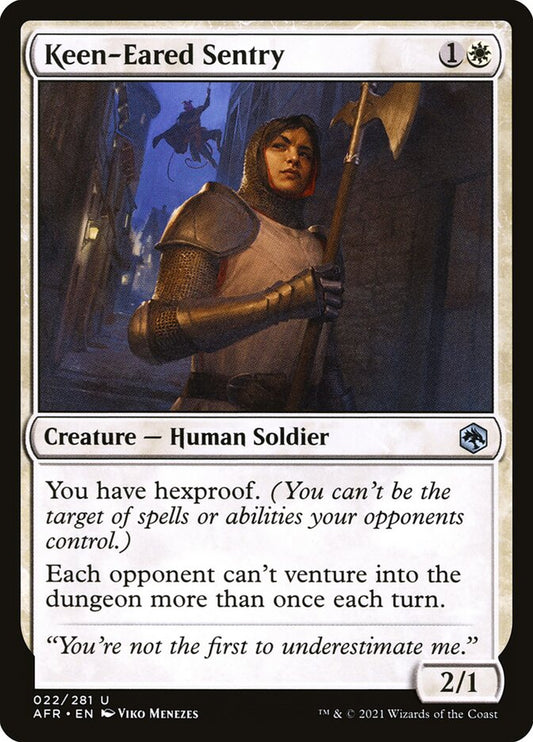 MTG Card Title: Keen-Eared Sentry AFR/22