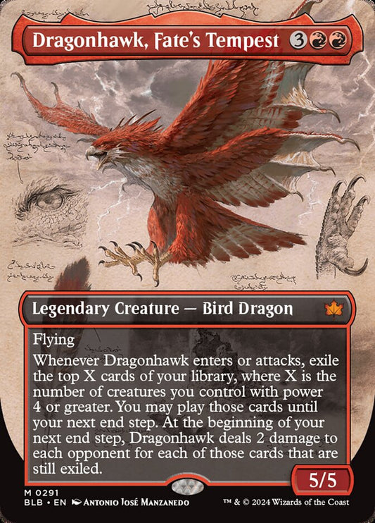 MTG Card Title: Dragonhawk, Fate's Tempest BLB/291