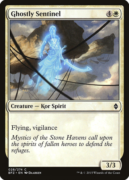 MTG Card Title: Ghostly Sentinel BFZ/28
