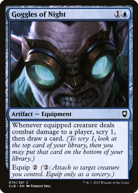 MTG Card Title: Goggles of Night CLB/74