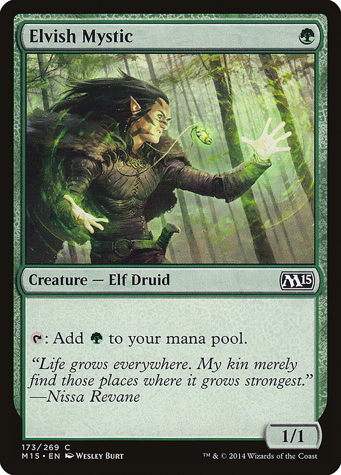 MTG Card Title: Elvish Mystic M15/173