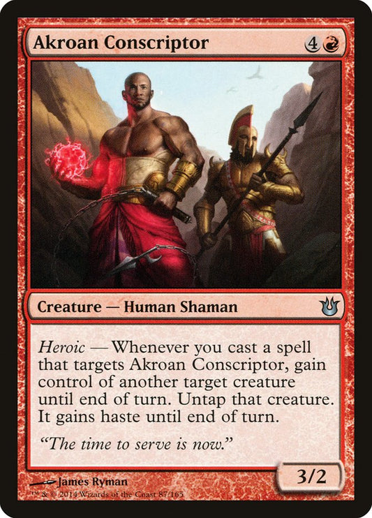 MTG Card Title: Akroan Conscriptor BNG/87