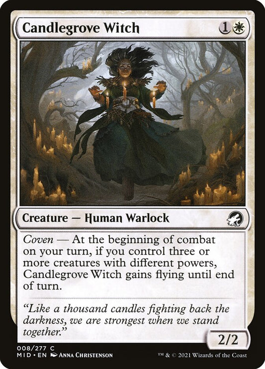 MTG Card Title: Candlegrove Witch MID/8