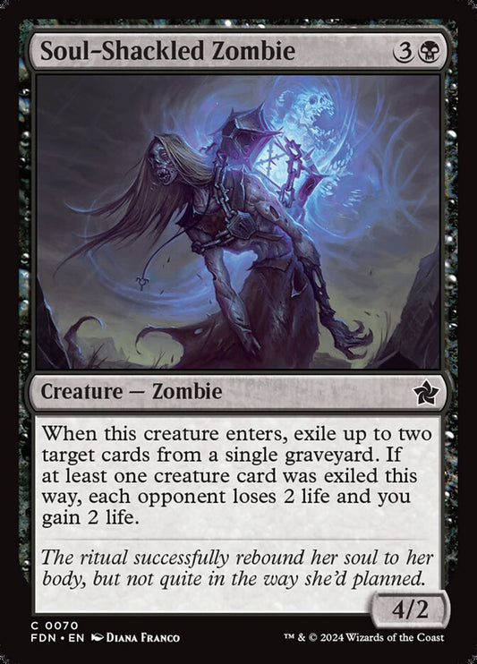 MTG Card Title: Soul-Shackled Zombie FDN/70