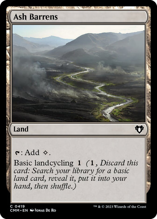 MTG Card Title: Ash Barrens CMM/419