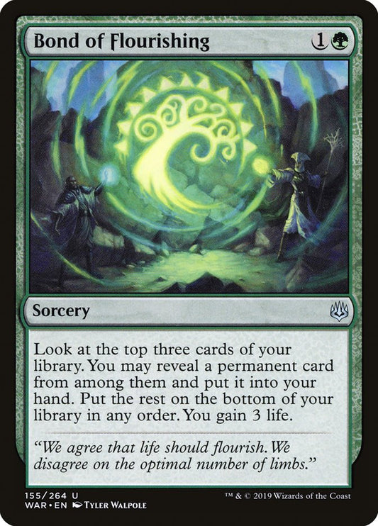 MTG Card Title: Bond of Flourishing WAR/155