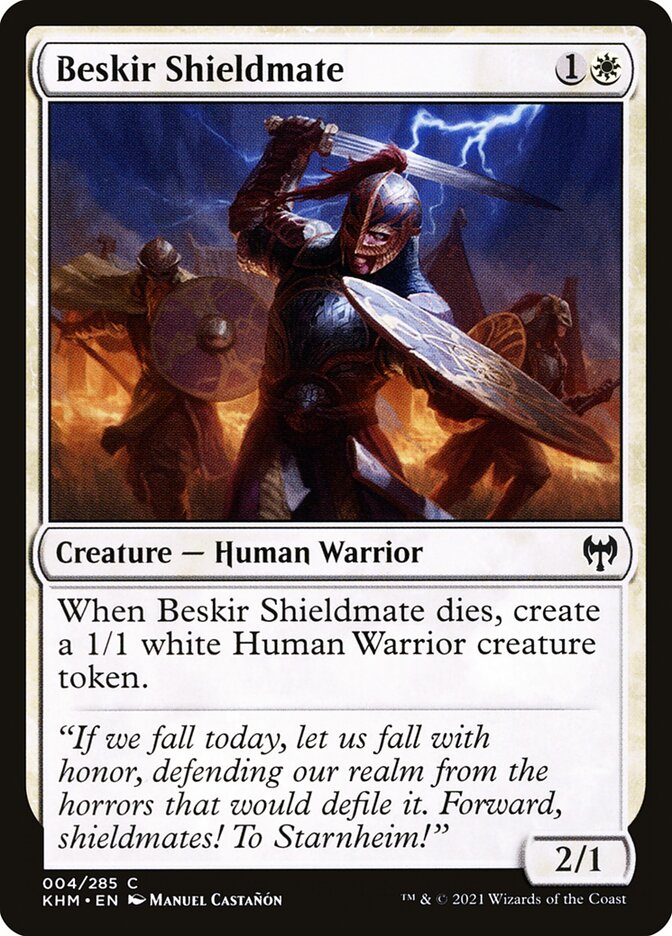 MTG Card Title: Beskir Shieldmate KHM/4