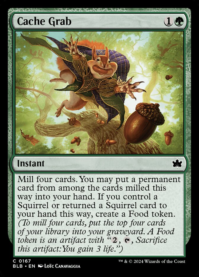 MTG Card Title: Cache Grab BLB/167