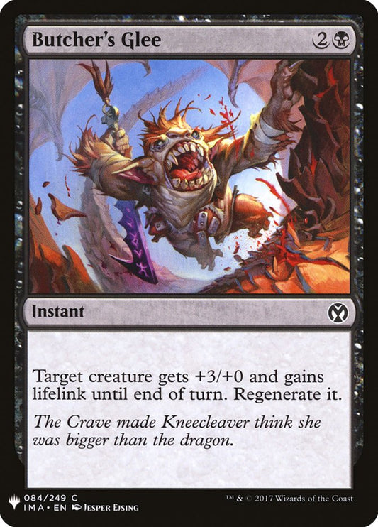 MTG Card Title: Butcher's Glee PLST/IMA-84