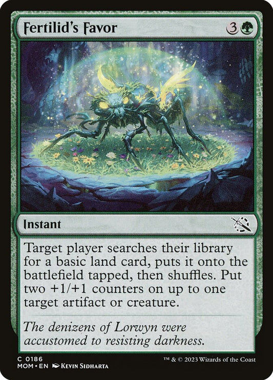 MTG Card Title: Fertilid's Favor MOM/186