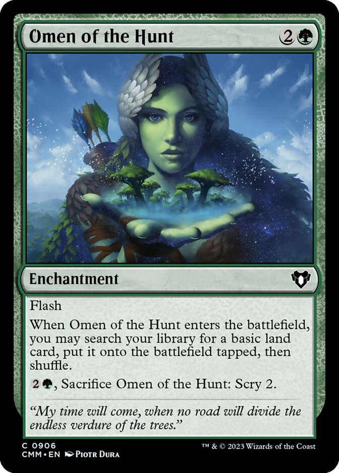 MTG Card Title: Omen of the Hunt CMM/906