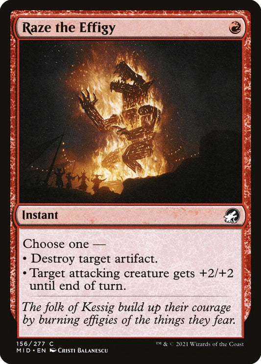 MTG Card Title: Raze the Effigy MID/156