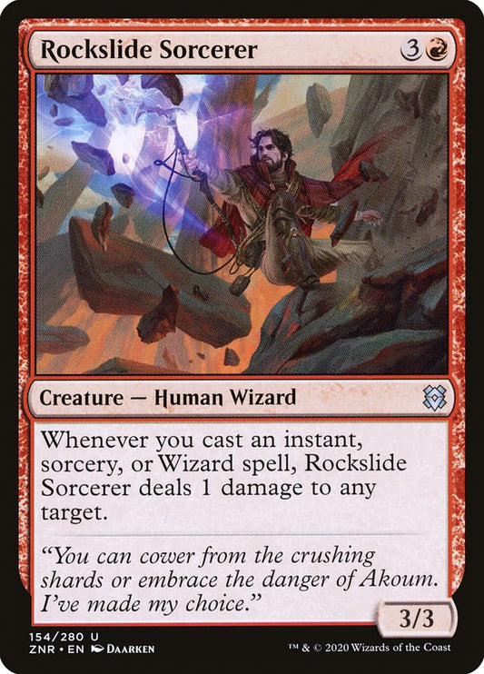 MTG Card Title: Rockslide Sorcerer ZNR/154