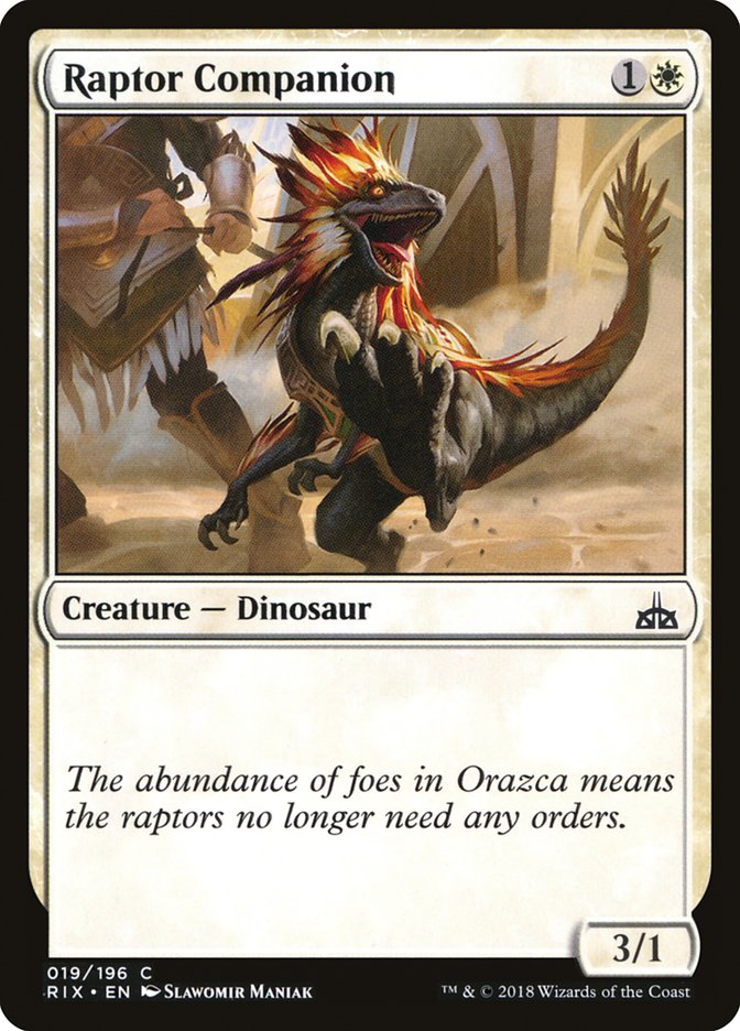 MTG Card Title: Raptor Companion RIX/19