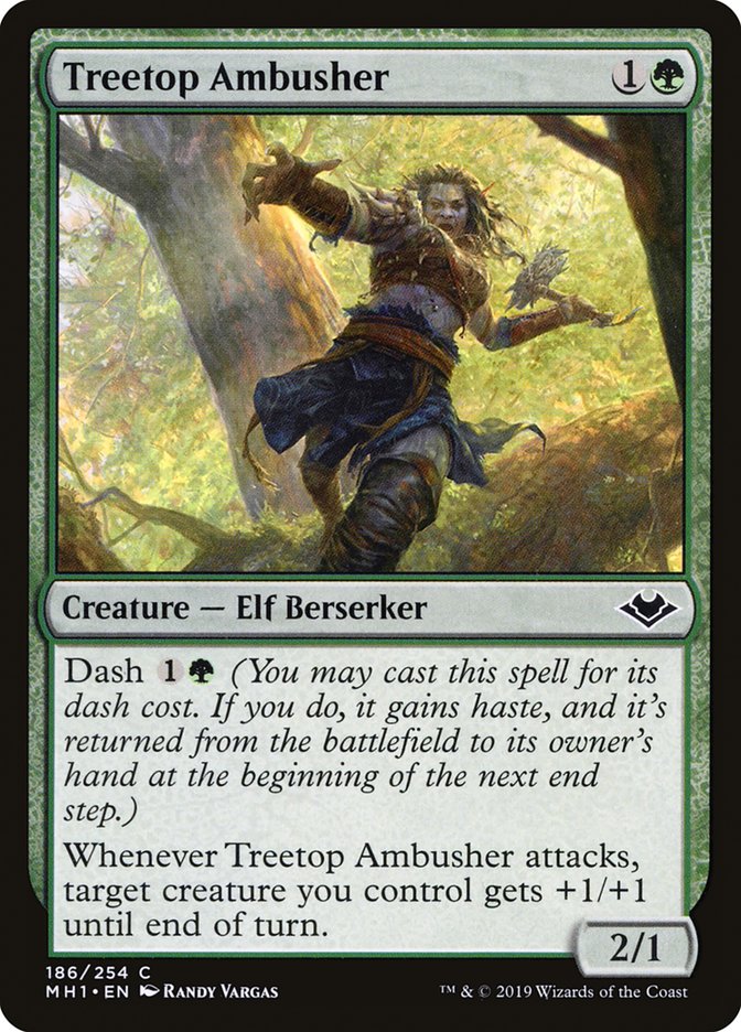 MTG Card Title: Treetop Ambusher MH1/186
