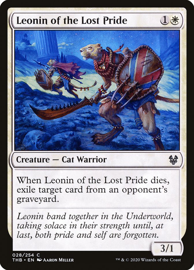 MTG Card Title: Leonin of the Lost Pride THB/28