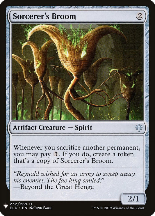 MTG Card Title: Sorcerer's Broom PLST/ELD-232