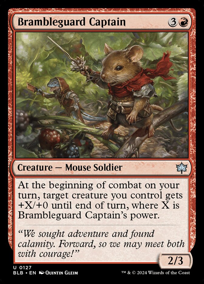 MTG Card Title: Brambleguard Captain BLB/127
